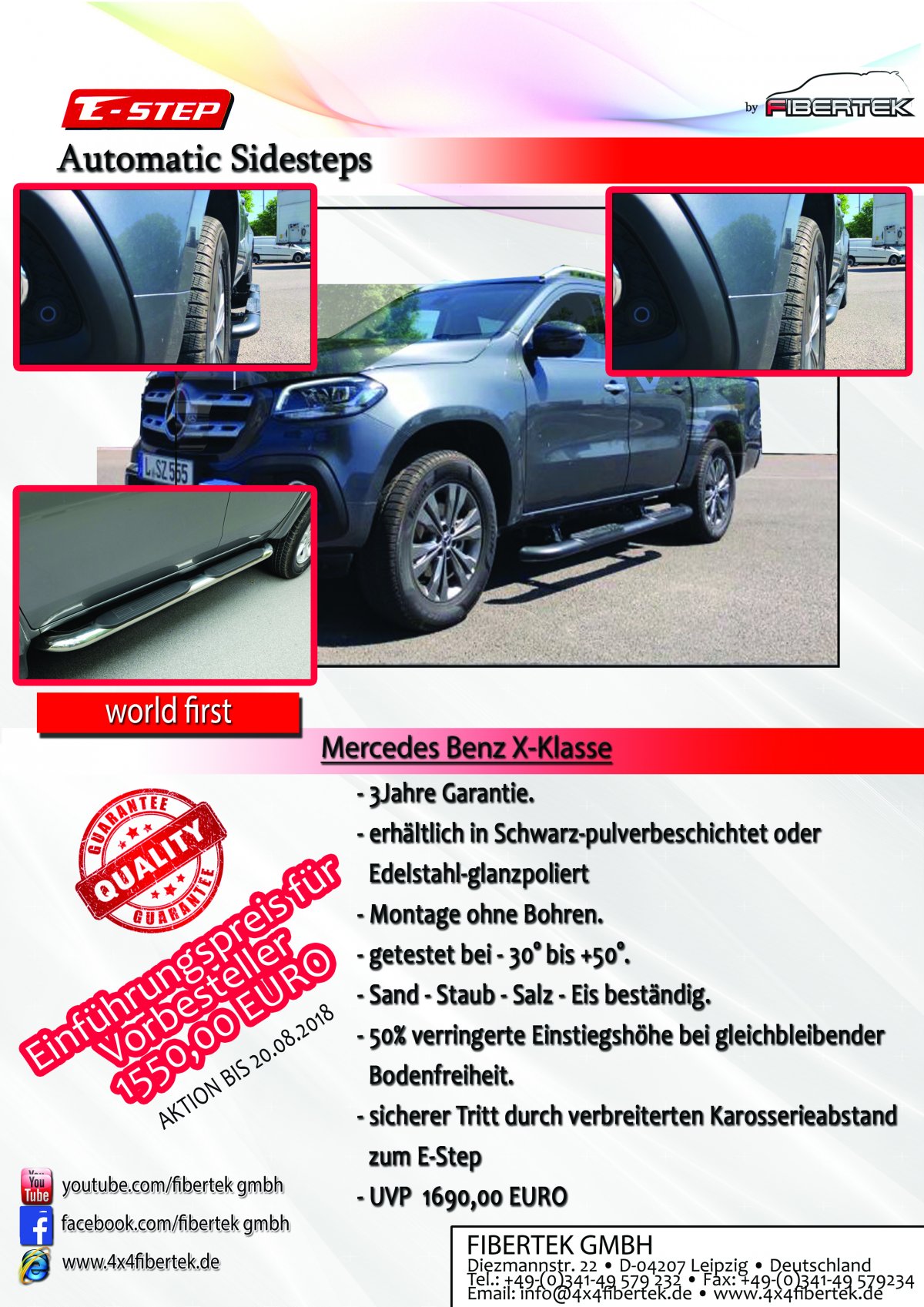 Mercedes Benz X Klasse E Steps Zubehor Fibertek The Perfect Line Of Fiber Art